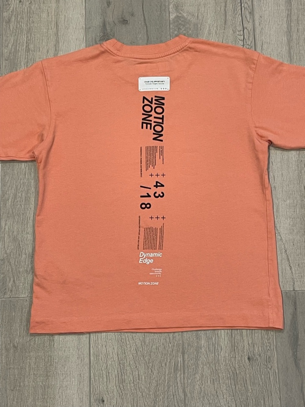 ZARA Boys Orange Graphic T-Shirt Prime Motion Dynamic Edge Size 7-8 (128cm)